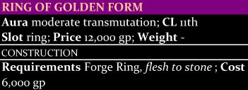 Ring of Golden Form